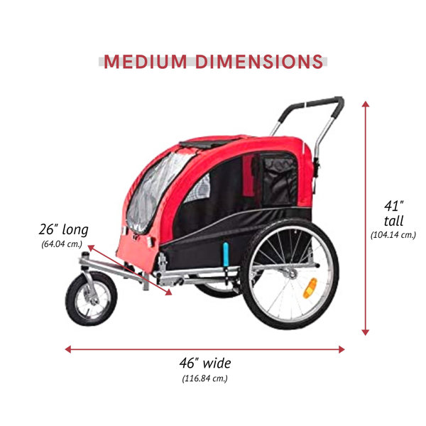 Midlee Dog Red Bike Stroller medium Wayfair Canada